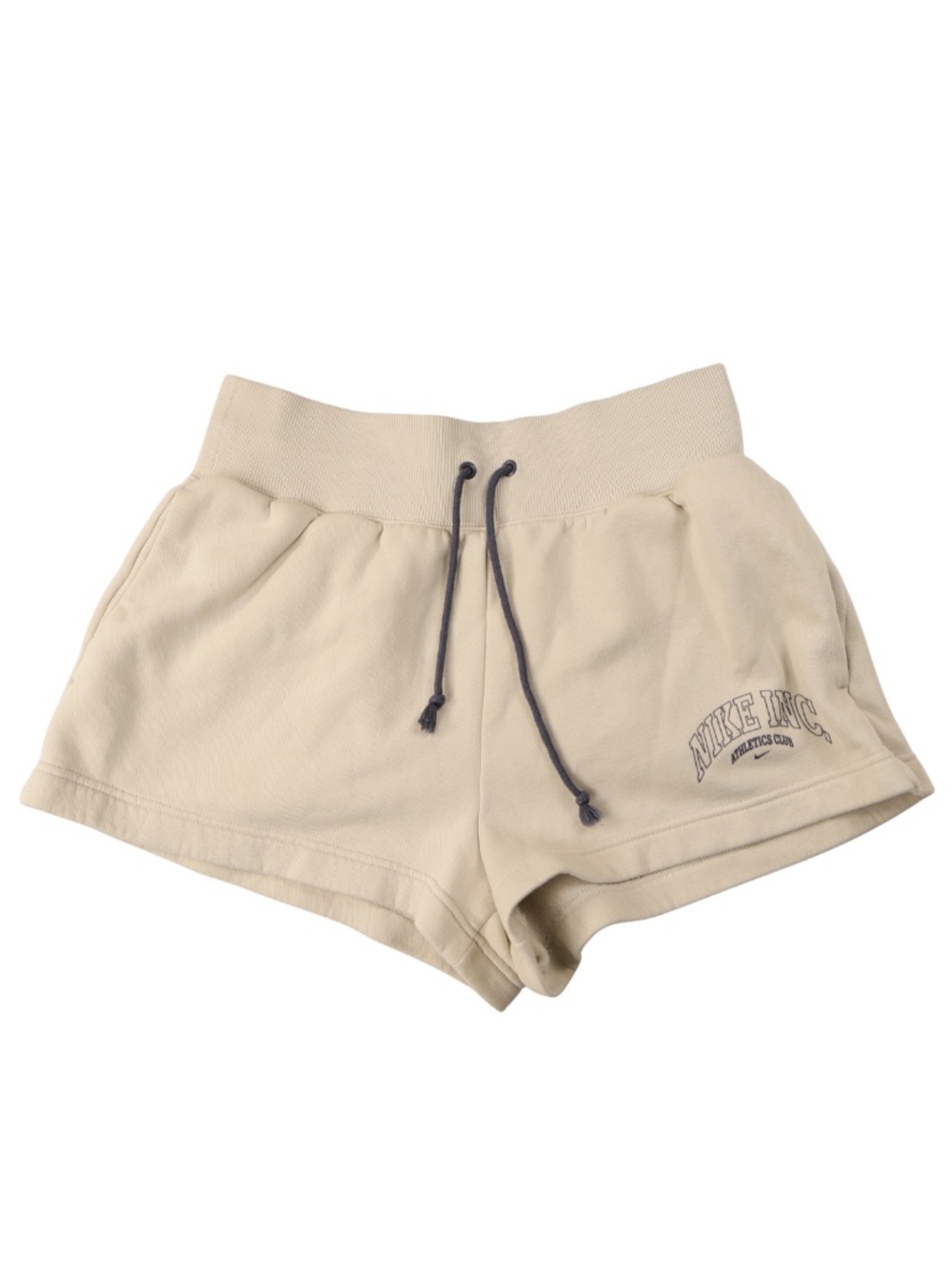 Nike Athletic Club Fleece Shorts Beige Cream Drawstring Size Medium
